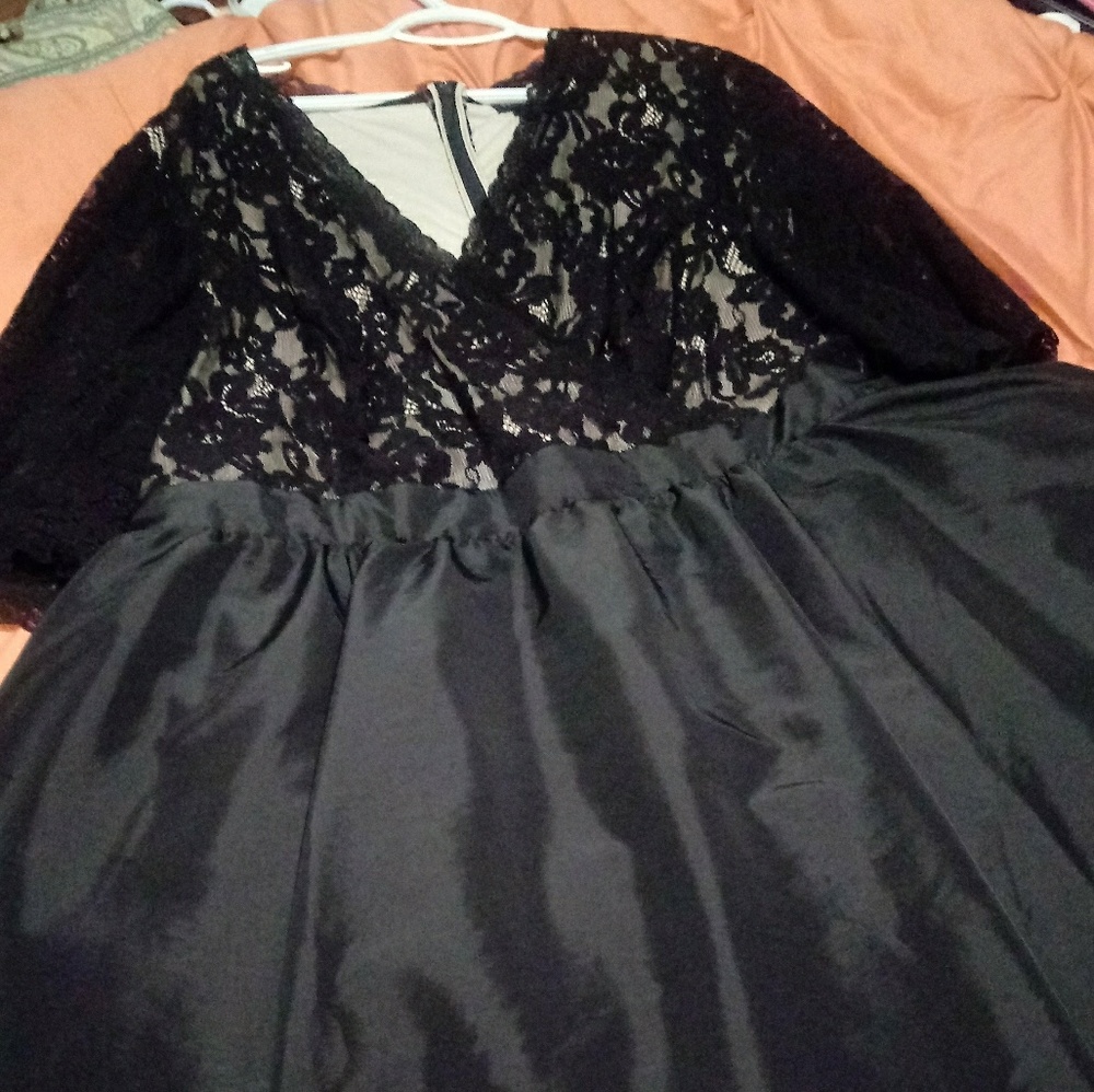 Torrid Taffeta & Lace Dress